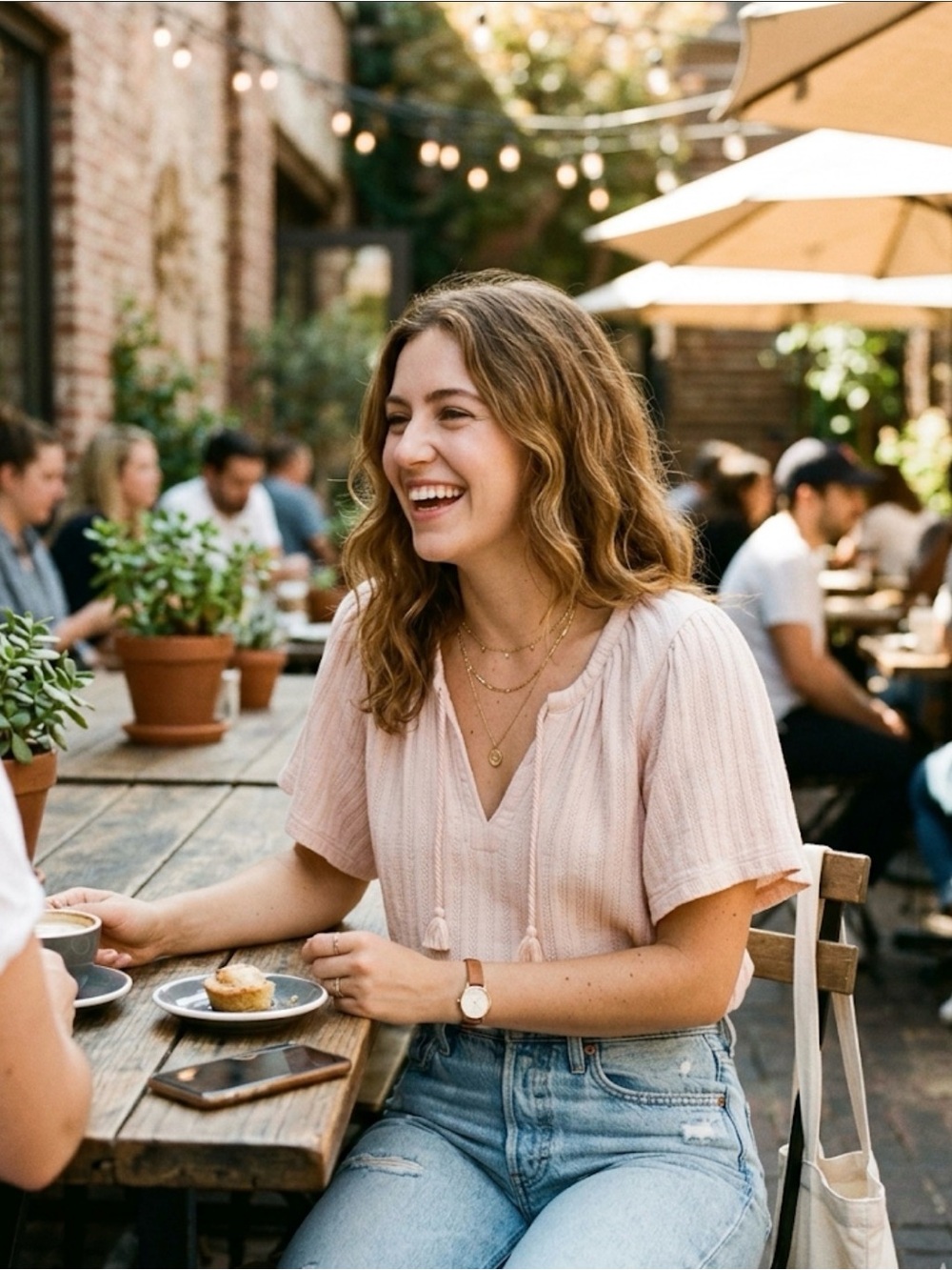 MADEWELL | Pointelle Tie-Neck Ribbed Knit Top